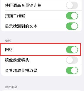 永康苹果手机维修网点分享iPhone如何开启九宫格构图功能